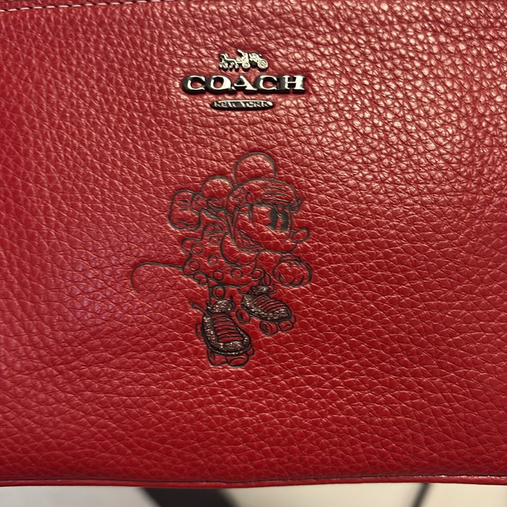 Coach Red Minnie roller derby Wristlet euc - Picture 9 of 11